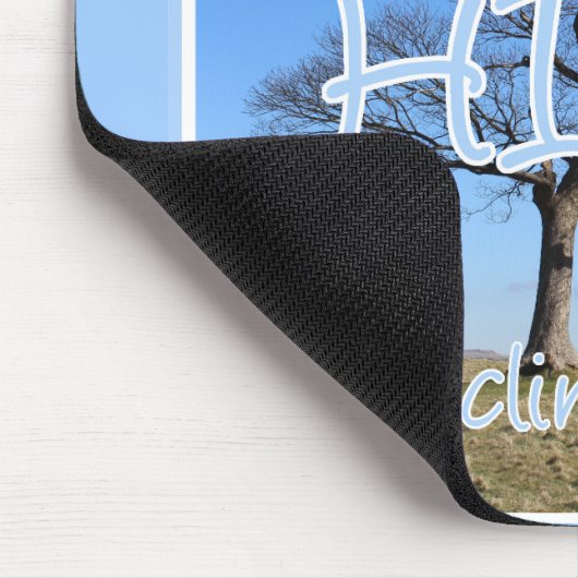 Hoch klettern Sie auf einen Baumarboristen Mousepad (Ecke)