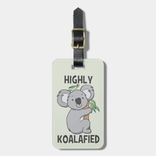 Hoch Koalafied Koala Gepäckanhänger (Vorderseite vertikal)