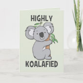 Hoch Koalafied Koala Karte (Vorderseite)