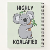 Hoch Koalafied Koala Notizblock (Rückseite)