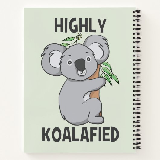 Hoch Koalafied Koala Notizblock (Rückseite)