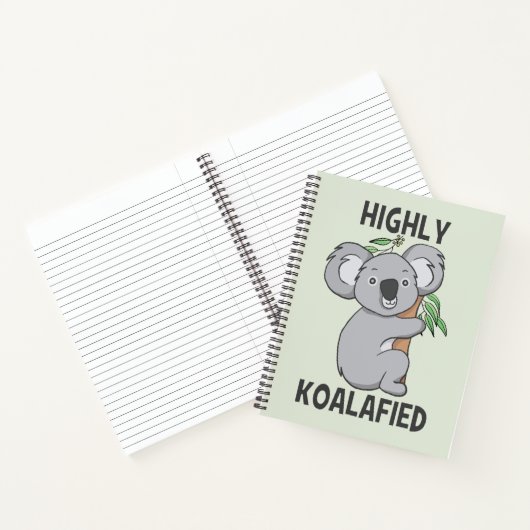 Hoch Koalafied Koala Notizblock (Innenseite)