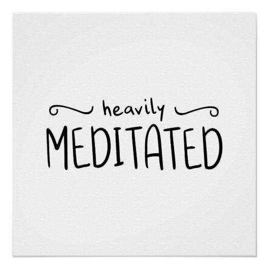 Hoch meditierte Typografie Poster (Vorderseite)
