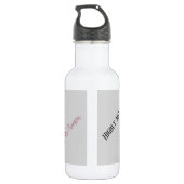 Hoch motivierte, schläfrige, rosa Bulldogge Edelstahlflasche (Rückseite)