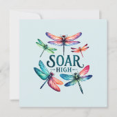 Hoch nach oben - Libelle farbenfroh Inspiration (Vorderseite)