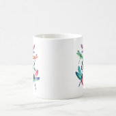 Hoch nach oben - Libelle farbenfroh Inspiration Kaffeetasse (Mittel)