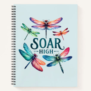 Hoch nach oben - Libelle farbenfroh Inspiration Notizblock