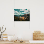 Hoch oben // Herbstfarbenwald Poster (Küche)