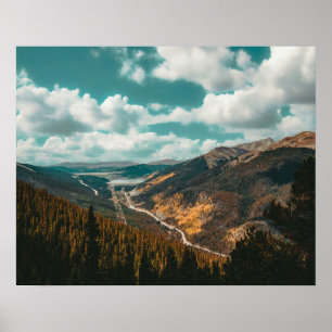 Hoch oben // Herbstfarbenwald Poster