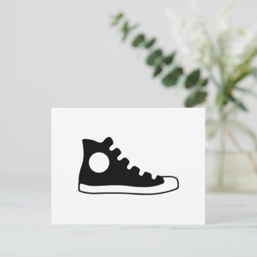Hoch oben Sneaker Postkarte (Stehend Vorderseite)
