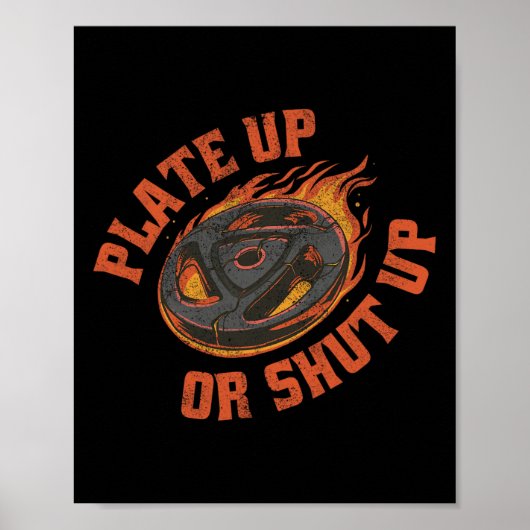 Hoch oder schaltet ab - Krafttrainingshub Poster (Vorne)