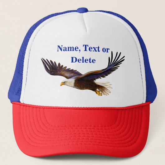 Hoch Personalisierter Adlerhut, Cap. Ihr TEXT Truckerkappe (Vorderseite)