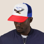 Hoch Personalisierter Adlerhut, Cap. Ihr TEXT Truckerkappe (Beispiel)