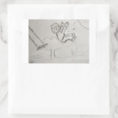 hoch rechteckiger aufkleber (Tasche)