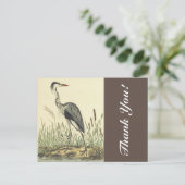 Hoch Stehender Vogel in der Nähe von Cattails, "Da Postkarte (Stehend Vorderseite)