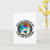 Hoch über Adrenalin, wenig Höhenlage - Skydiving Karte (Gelbe Blume)