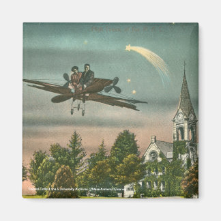 Hoch über alte Kapelle fliegen Magnet