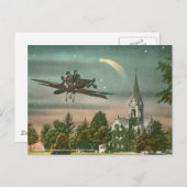 Hoch über alte Kapelle fliegen Postkarte (Vorne/Hinten)