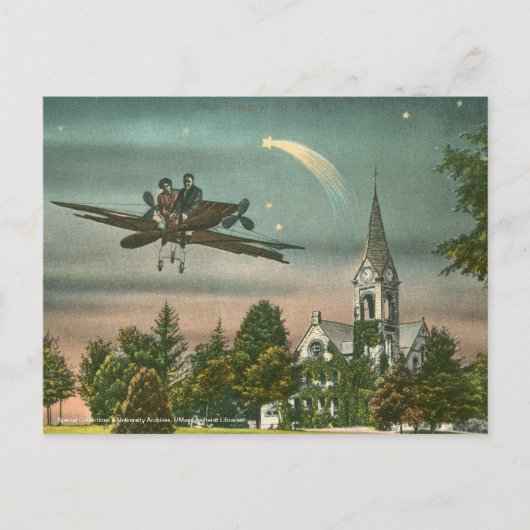 Hoch über alte Kapelle fliegen Postkarte (Vorderseite)