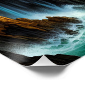 Hoch über den Ozeanen grün Poster (Ecke)