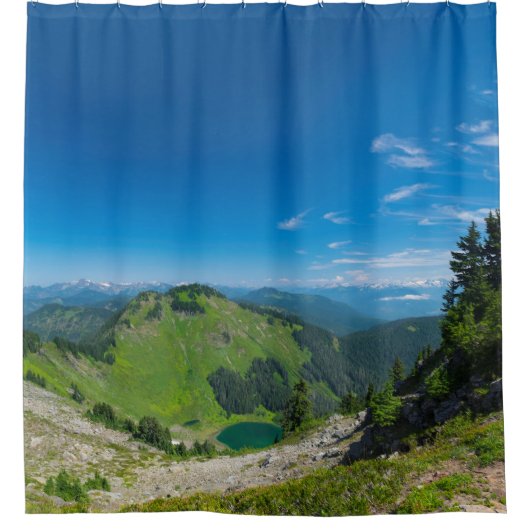 Hoch über der Leventina Duschvorhang (Vorderseite)