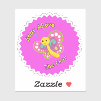 Hoch über der Schmetterlingsklemme - Inspiration Aufkleber