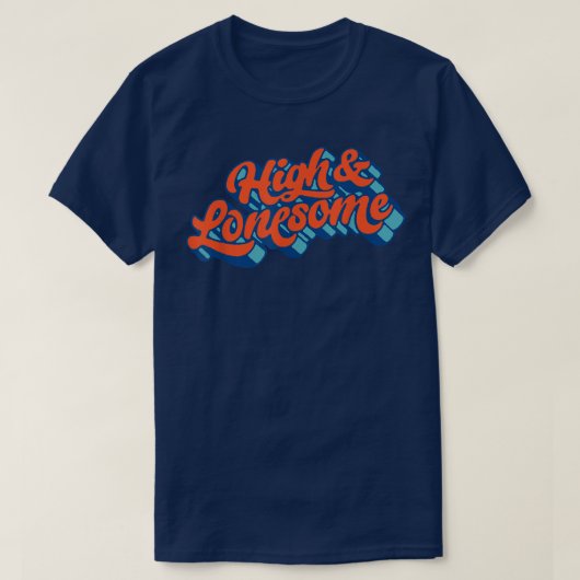 Hoch und einsam Typografie Bluegrass Festival T-Shirt (Design vorne)