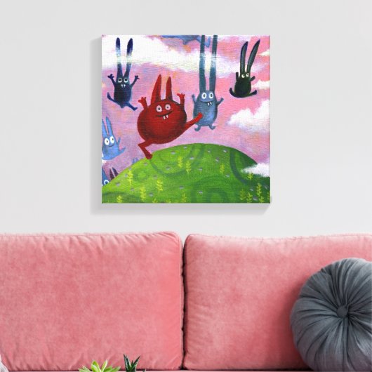 hoch und runter leinwanddruck (Insitu (Wohnzimmer))