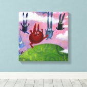 hoch und runter leinwanddruck (Insitu (Holzboden))