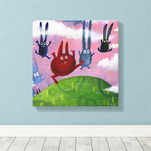 hoch und runter leinwanddruck (Insitu (Holzboden))