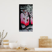 Hoch und trocken Herzschlösser Originelles Poster (Küche)