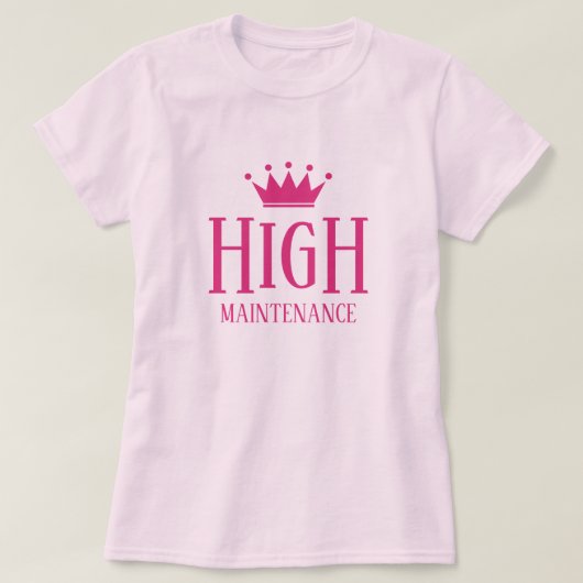 Hoch wartungsrosa Prinzessin t Shirt für Diva (Design vorne)