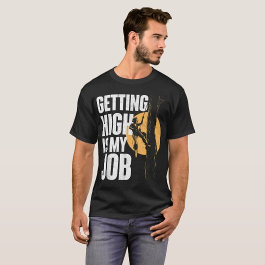 Hoch werden ist mein Job - Arborist Tree Chirurg L T-Shirt (Vorne ganz)