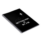 Hoch zu werden ist mein Job - Flugzeugmemes Notizblock (Rechte Seite)