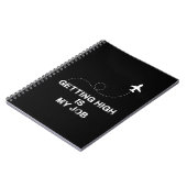 Hoch zu werden ist mein Job - Flugzeugmemes Notizblock (Linke Seite)