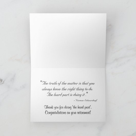 Hochachtungsvoll Military Service Karte (Innenseite)