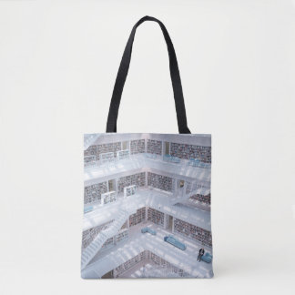 HOCHAUFGENOMMENE FOTOGRAFIE EINER BIBLIOTHEK TASCHE