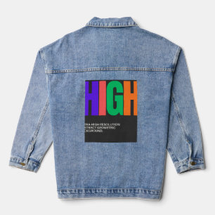 Hochauflösende abstrakte Kunst Jeansjacke