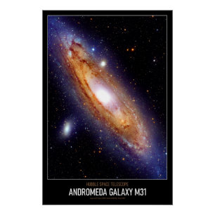Hochauflösende Astronomie Andromeda Galaxy M31 Poster
