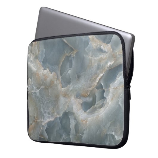 Hochauflösende Marmorstruktur, Naturstein. Laptopschutzhülle (Vorderseite Links)