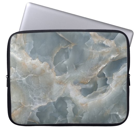 Hochauflösende Marmorstruktur, Naturstein. Laptopschutzhülle (Vorderseite)