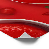 Hochauflösender 8K DSLR-Shot von verschiedenen Red Poster (Ecke)