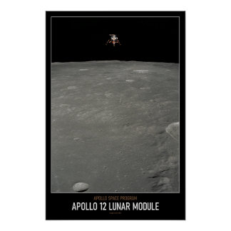Hochauflösendes Astronomie Apollo 12 Lunar Modul Poster