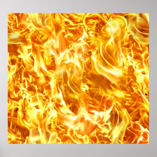 Hochauflösendes Flammenlicht: nahtlose Textur. Poster (Vorne)