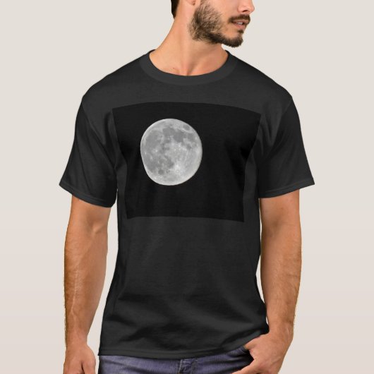 Hochauflösendes Vollmond-Foto T-Shirt (Vorderseite)