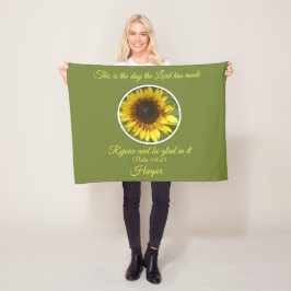 Hochbau Psalm 118:24 Sonnenblume Personalisiert Fleecedecke