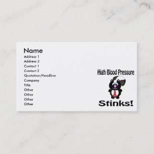 Hochblutdruck stinkt Skunk Awareness Design Visitenkarte
