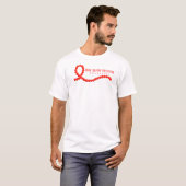 Hochblutdruckbewusstsein Rote Ribbon-Perlen T-Shirt (Vorne ganz)