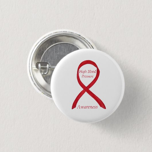 Hochblutdruckbewusstsein Rotes Button (Vorne & Hinten)