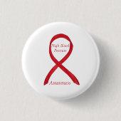 Hochblutdruckbewusstsein Rotes Button (Vorderseite)